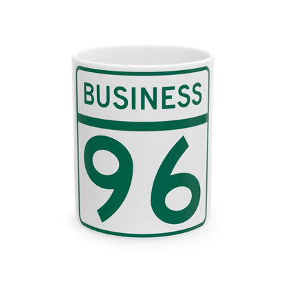 MD Route 96 Business (Maryland) (Road Sign) White Coffee Mug 11oz - Go Mug Yourself