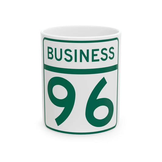 MD Route 96 Business (Maryland) (Road Sign) White Coffee Mug 11oz - Go Mug Yourself