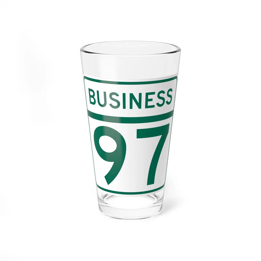 MD Route 97 Business (Maryland) (Road Sign) Pint Glass 16oz 16oz - Go Mug Yourself