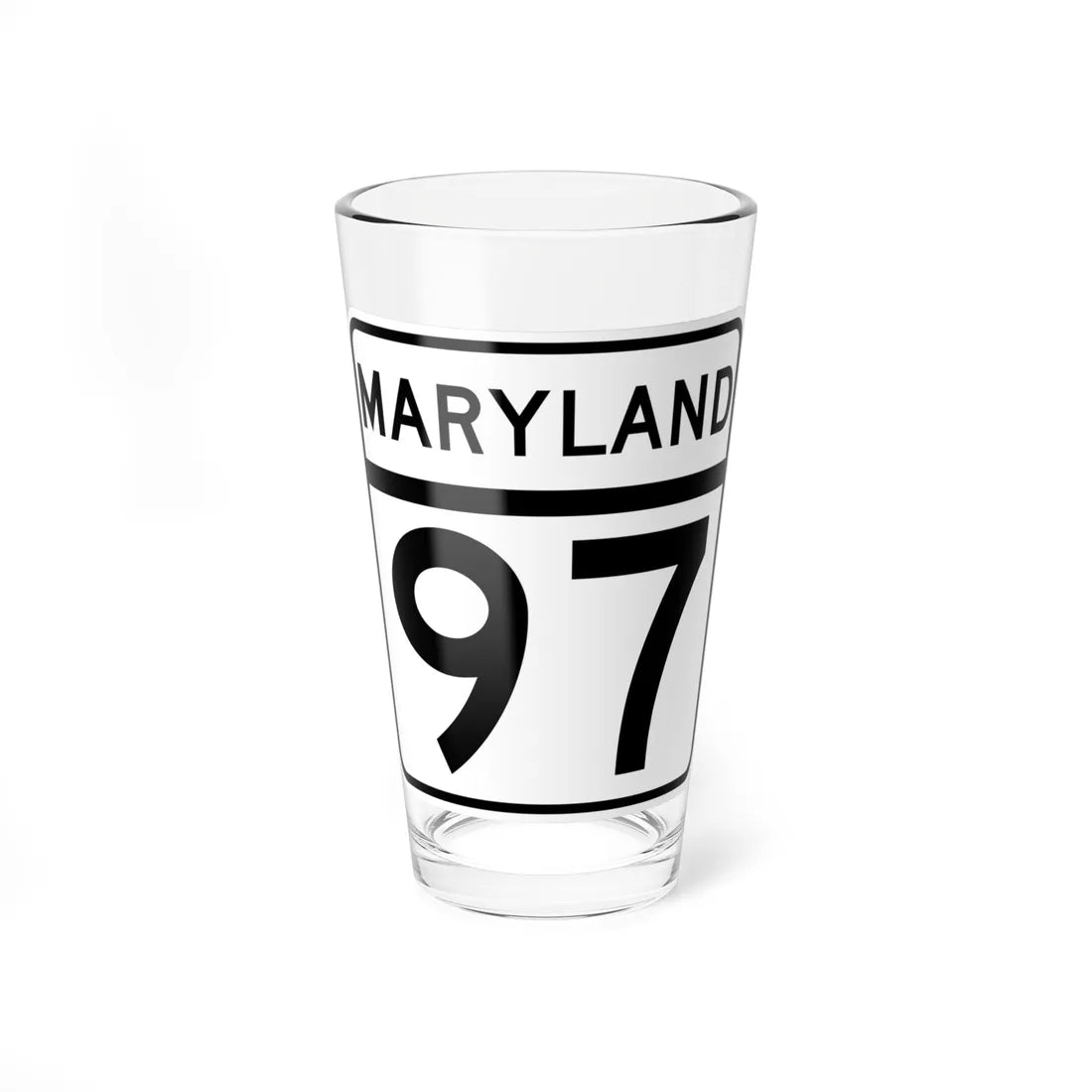 MD Route 97 (Maryland) (Road Sign) Pint Glass 16oz 16oz - Go Mug Yourself