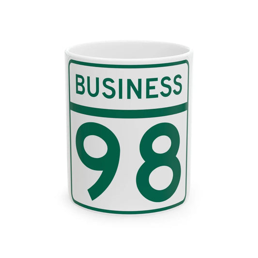 MD Route 98 Business (Maryland) (Road Sign) White Coffee Mug 11oz - Go Mug Yourself