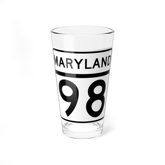 MD Route 98 (Maryland) (Road Sign) Pint Glass 16oz 16oz - Go Mug Yourself