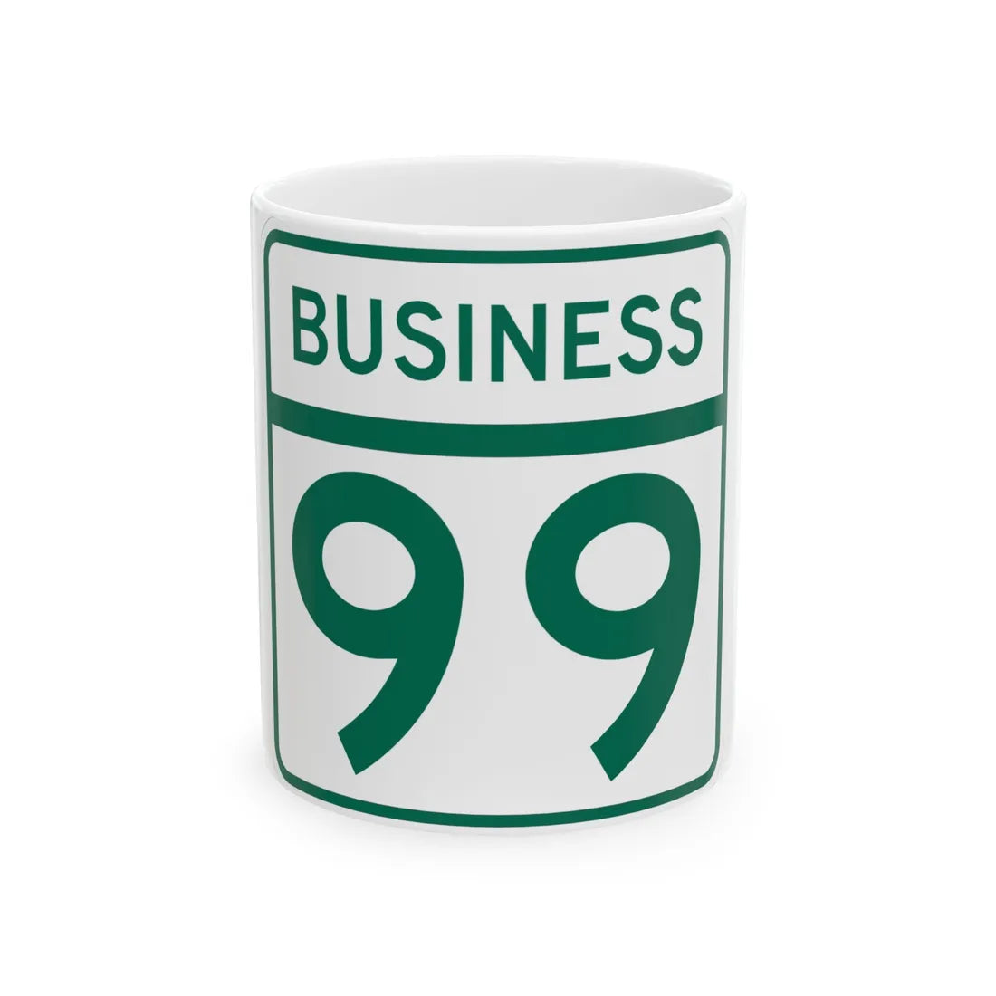 MD Route 99 Business (Maryland) (Road Sign) White Coffee Mug 11oz - Go Mug Yourself