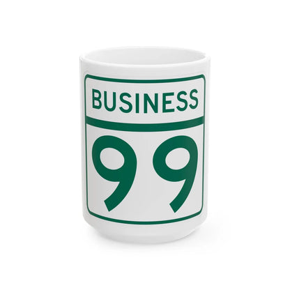 MD Route 99 Business (Maryland) (Road Sign) White Coffee Mug 15oz - Go Mug Yourself