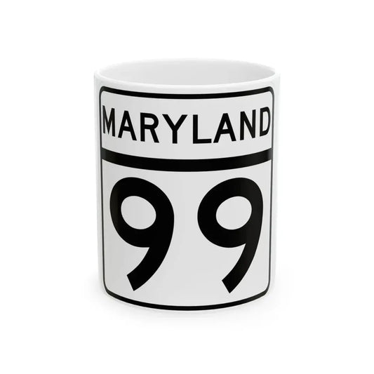 MD Route 99 (Maryland) (Road Sign) White Coffee Mug 11oz - Go Mug Yourself