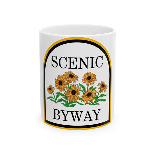 MD scenic byway (Maryland) (Road Sign) White Coffee Mug 11oz - Go Mug Yourself
