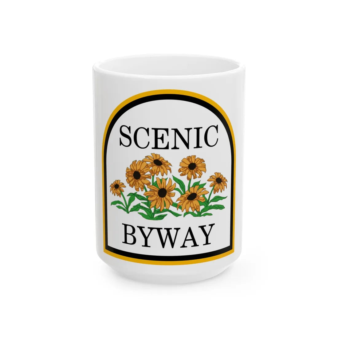 MD scenic byway (Maryland) (Road Sign) White Coffee Mug 15oz - Go Mug Yourself