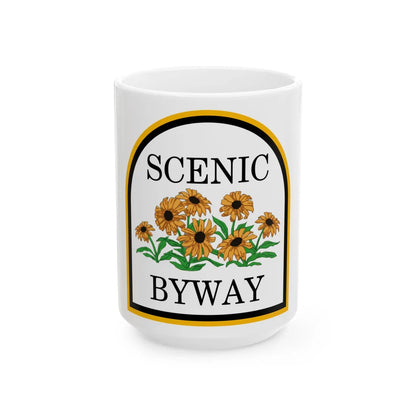 MD scenic byway (Maryland) (Road Sign) White Coffee Mug 15oz - Go Mug Yourself