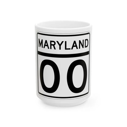 MD template (Maryland) (Road Sign) White Coffee Mug 15oz - Go Mug Yourself