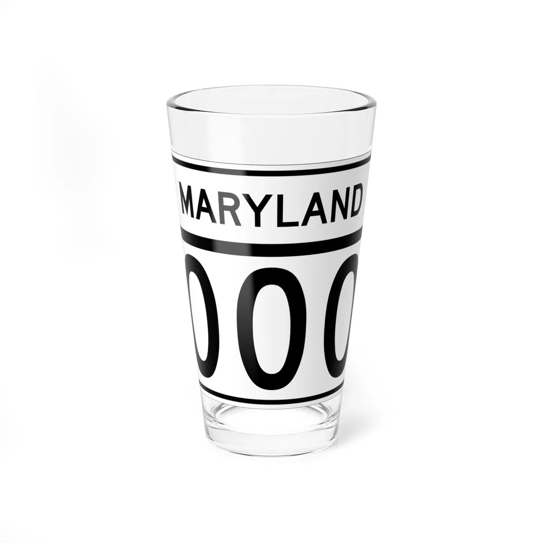 MD template wide no one (Maryland) (Road Sign) Pint Glass 16oz 16oz - Go Mug Yourself