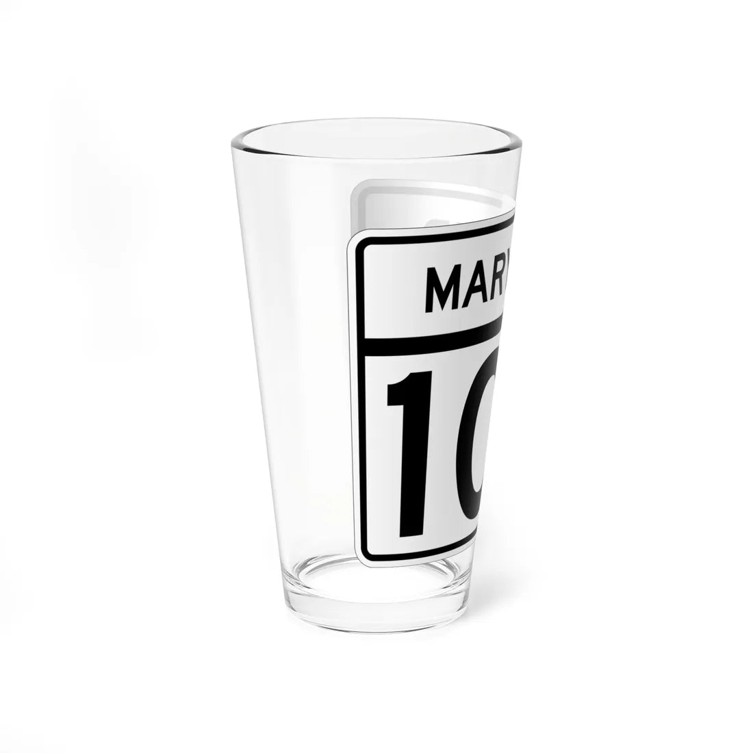 MD template wide with one (Maryland) (Road Sign) Pint Glass 16oz - Go Mug Yourself