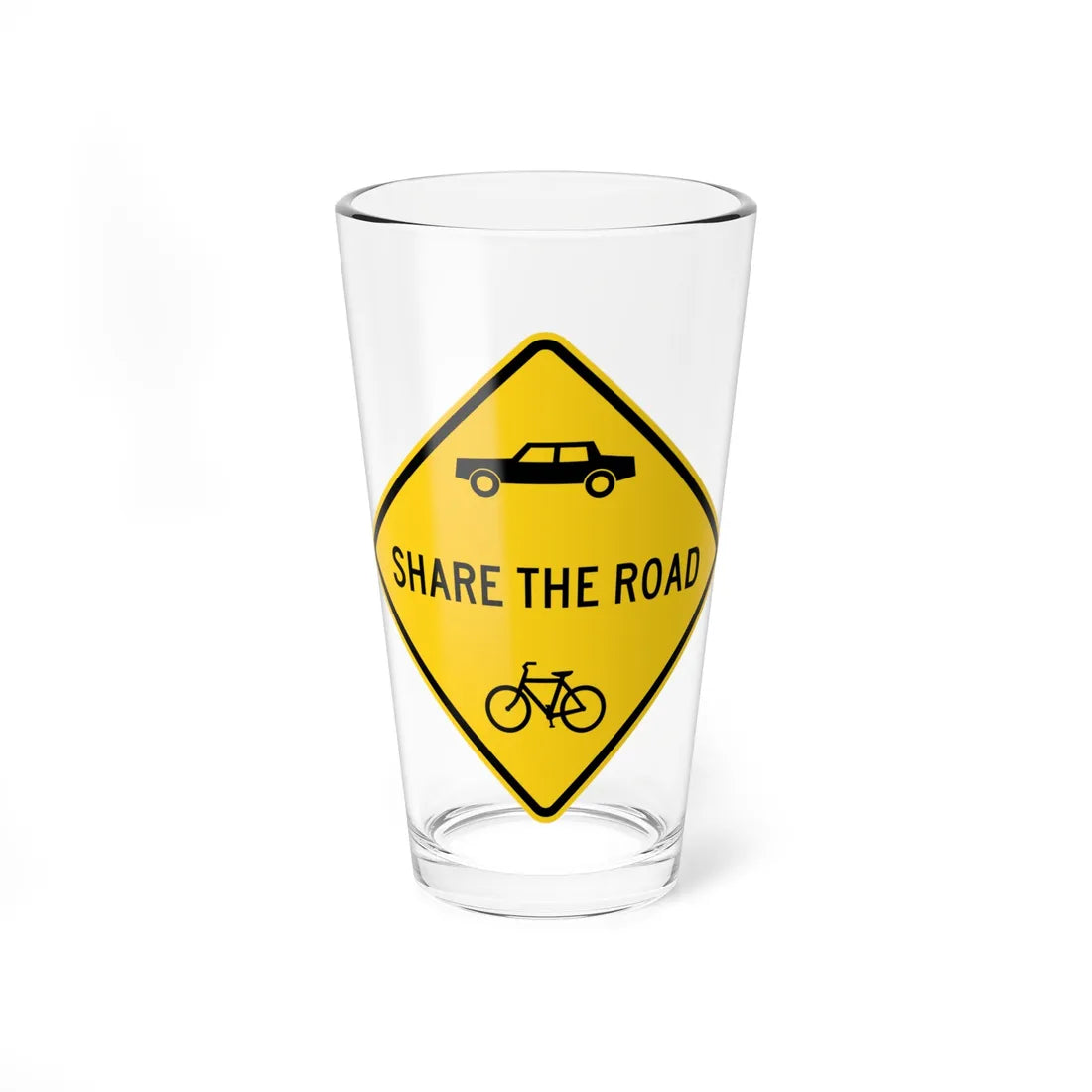MDDOT W16-1A (Maryland) (Road Sign) Pint Glass 16oz 16oz - Go Mug Yourself