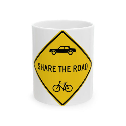 MDDOT W16-1A (Maryland) (Road Sign) White Coffee Mug 11oz - Go Mug Yourself