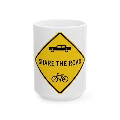 MDDOT W16-1A (Maryland) (Road Sign) White Coffee Mug 15oz - Go Mug Yourself