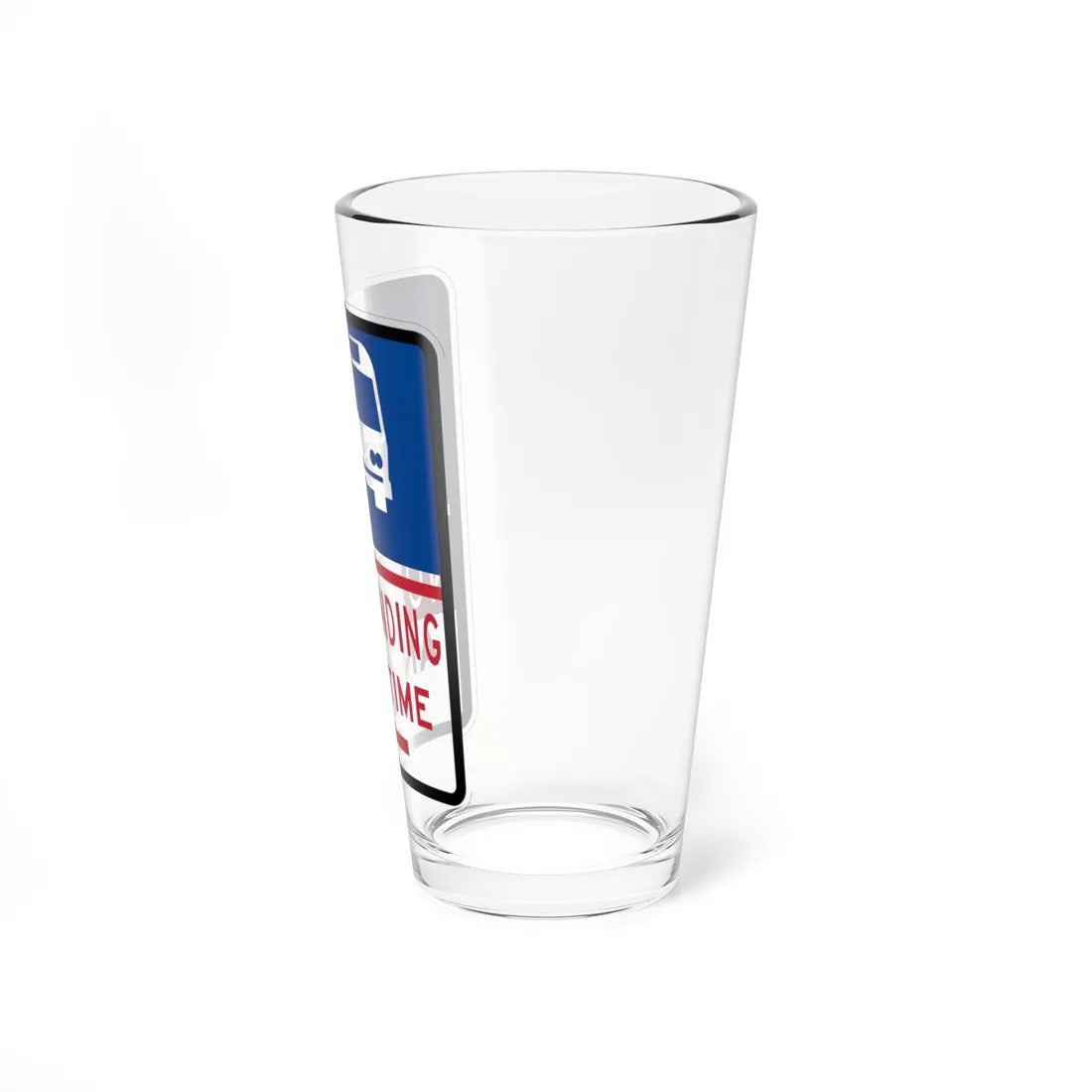 MdMUTCD R7-49 Bus Stop Symbol No Stopping Sign (Maryland) (Road Sign) Pint Glass 16oz - Go Mug Yourself