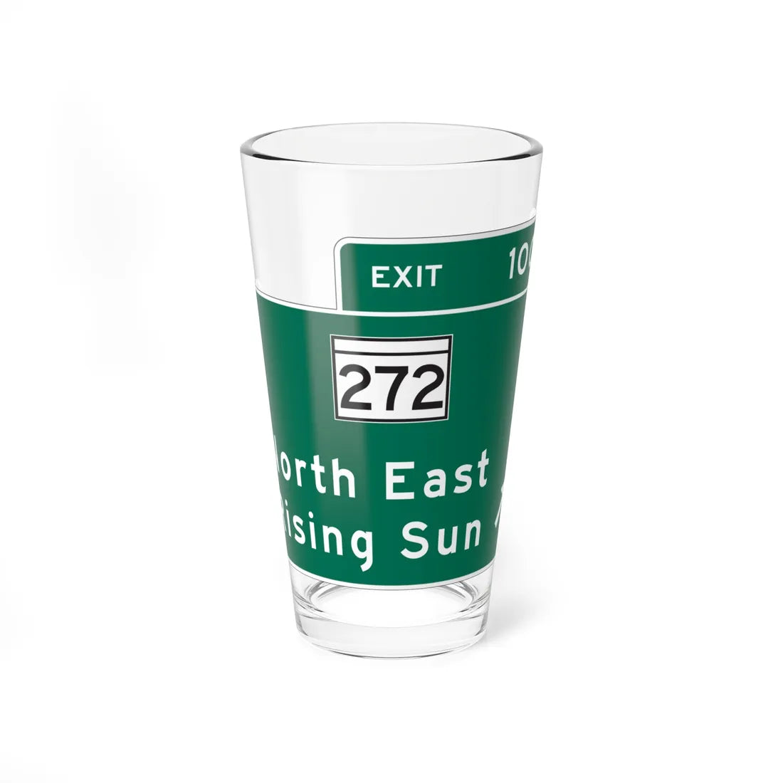 MDSHA Interchange Exit Direction Sign (Maryland) (Road Sign) Pint Glass 16oz 16oz - Go Mug Yourself