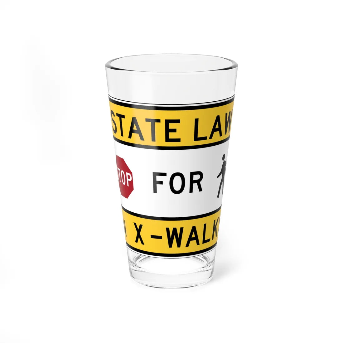 MDSHA R1-6A1 (Maryland) (Road Sign) Pint Glass 16oz 16oz - Go Mug Yourself