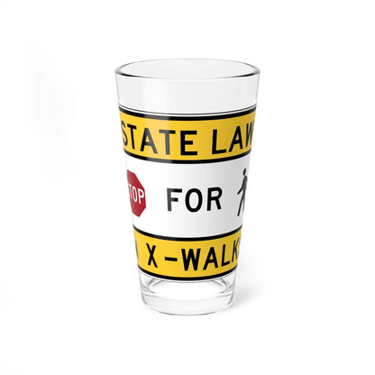 MDSHA R1-6A1 (Maryland) (Road Sign) Pint Glass 16oz 16oz - Go Mug Yourself