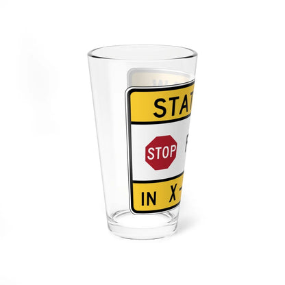 MDSHA R1-6A1 (Maryland) (Road Sign) Pint Glass 16oz - Go Mug Yourself
