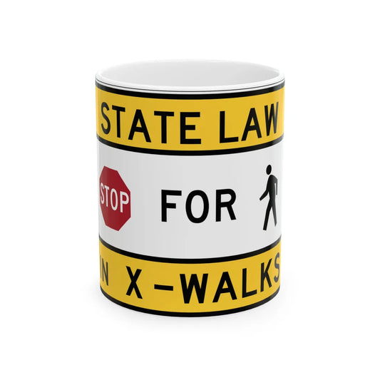 MDSHA R1-6A1 (Maryland) (Road Sign) White Coffee Mug 11oz - Go Mug Yourself