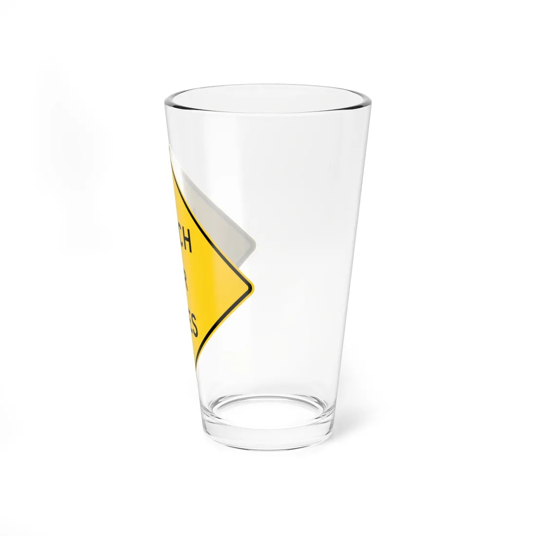 MDSHA W11-11 (Maryland) (Road Sign) Pint Glass 16oz - Go Mug Yourself