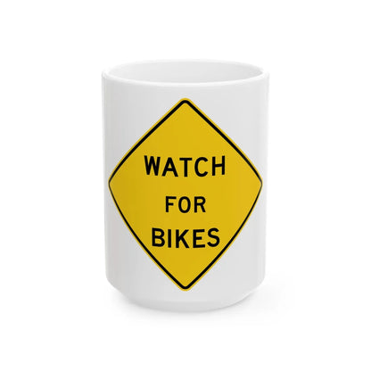 MDSHA W11-11 (Maryland) (Road Sign) White Coffee Mug 15oz - Go Mug Yourself