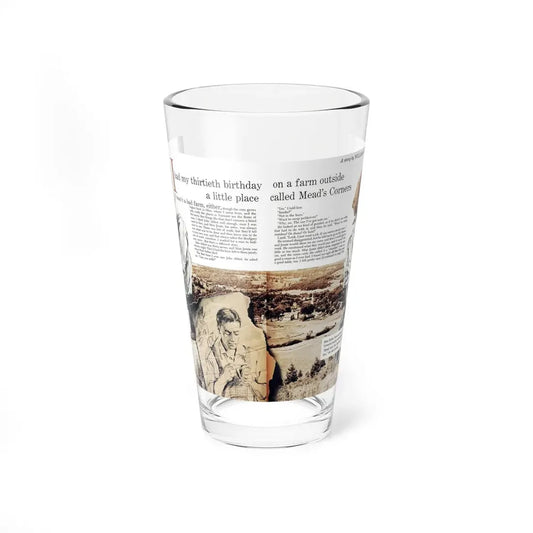 Mead's Corners, Woman's Day, January 1951 (Magazine Illustration) Pint Glass 16oz 16oz - Go Mug Yourself