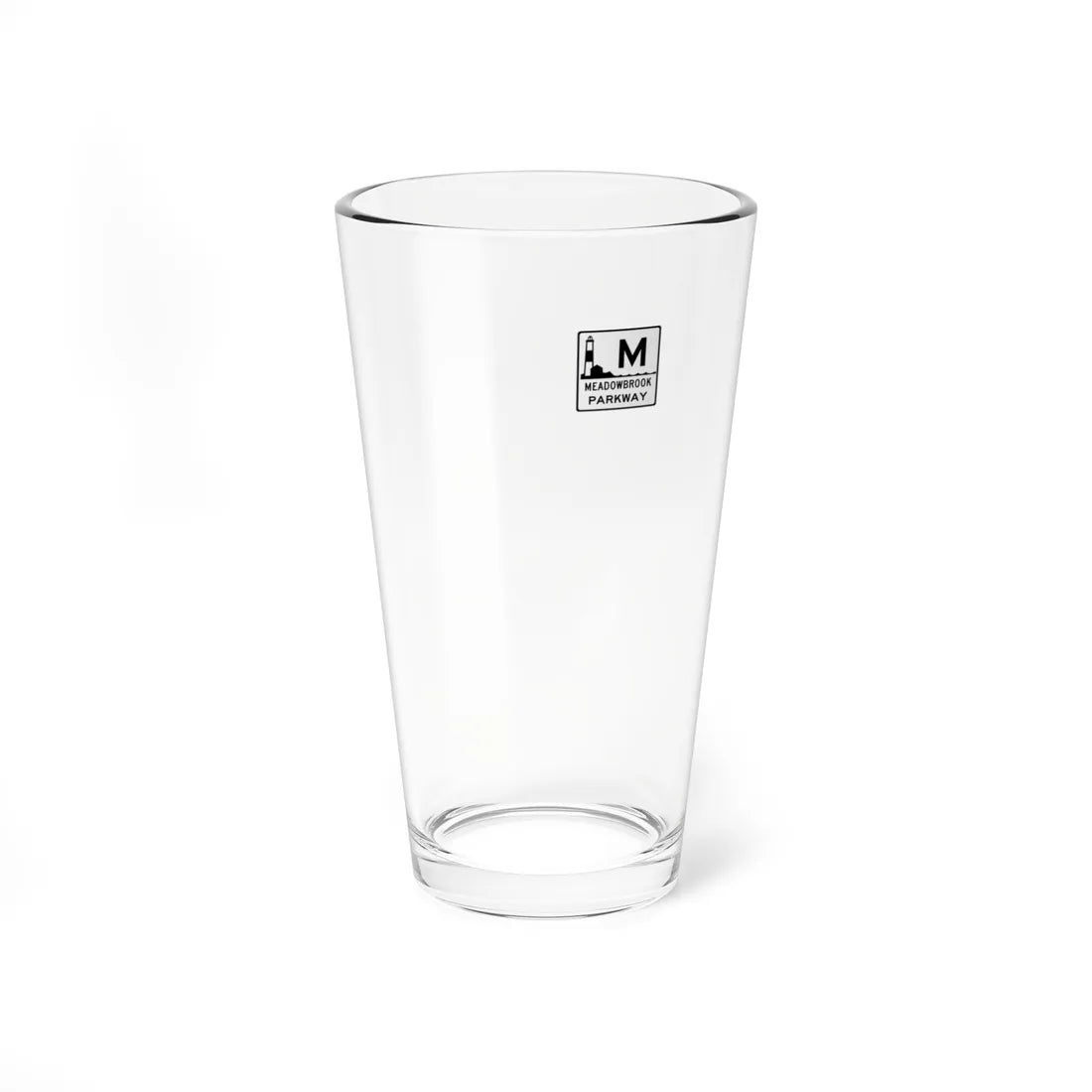 Meadowbrook Pkwy Shield (New York) (Road Sign) Pint Glass 16oz - Go Mug Yourself