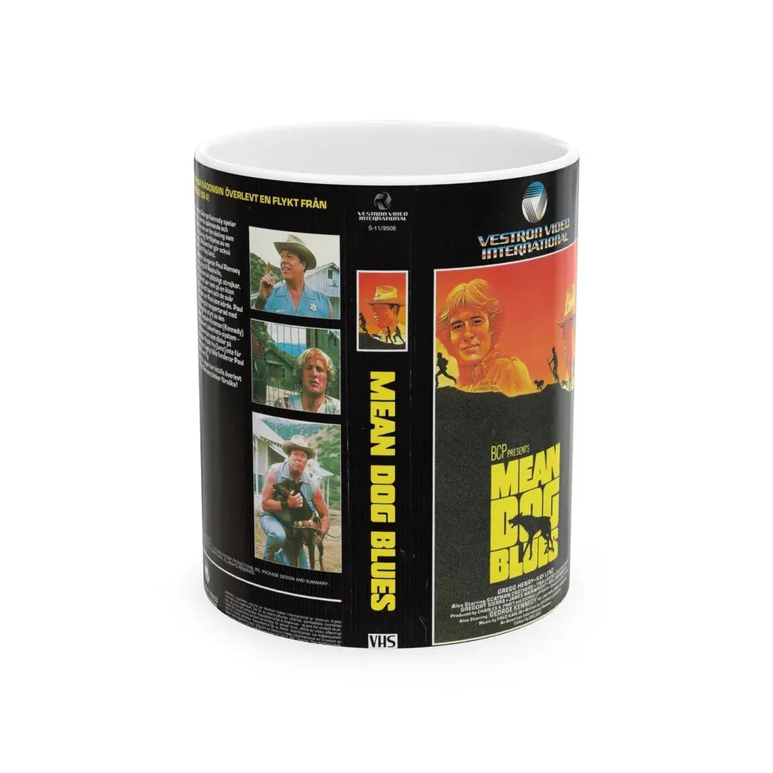 MEAN DOG BLUES SWEDISH (VHS COVER) - White Coffee Mug 11oz - Go Mug Yourself