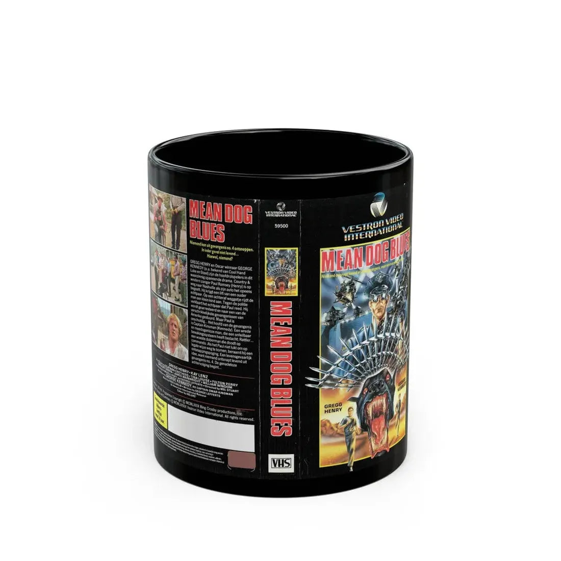 MEAN DOG BLUES (VHS COVER) - Black Coffee Mug 11oz - Go Mug Yourself