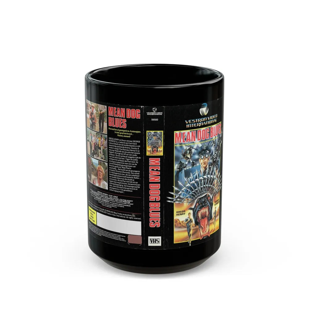 MEAN DOG BLUES (VHS COVER) - Black Coffee Mug-15oz-Go Mug Yourself