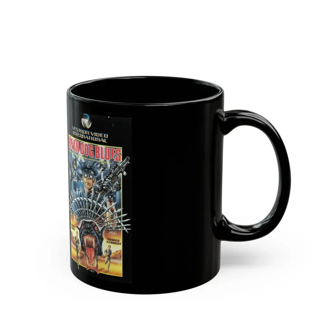 MEAN DOG BLUES (VHS COVER) - Black Coffee Mug - Go Mug Yourself