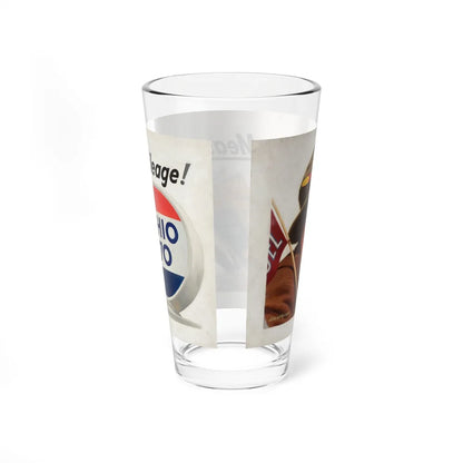 Measure is Mileage! Sohio billboard advertisement (Magazine Illustration) Pint Glass 16oz-Go Mug Yourself