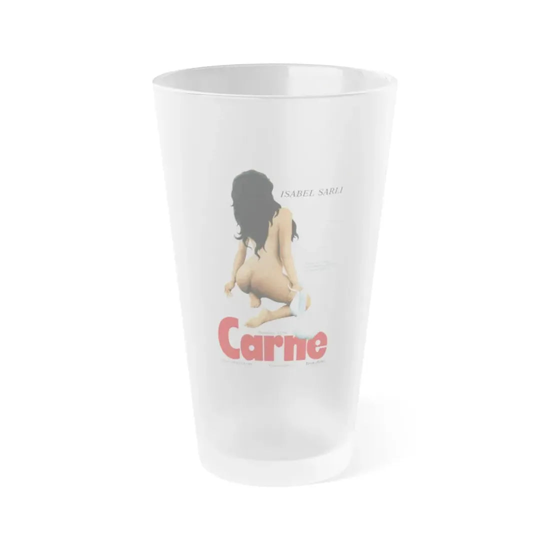 MEAT (CARNE) 1968 Movie Poster - Frosted Pint Glass 16oz 16oz Frosted - Go Mug Yourself