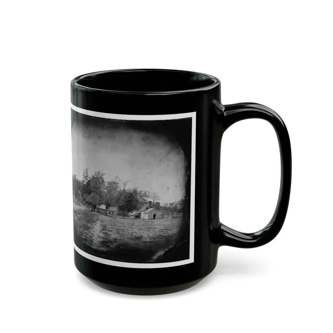 Mechanicsville, Va. View Of Houses (U.S. Civil War) Black Coffee Mug - Go Mug Yourself