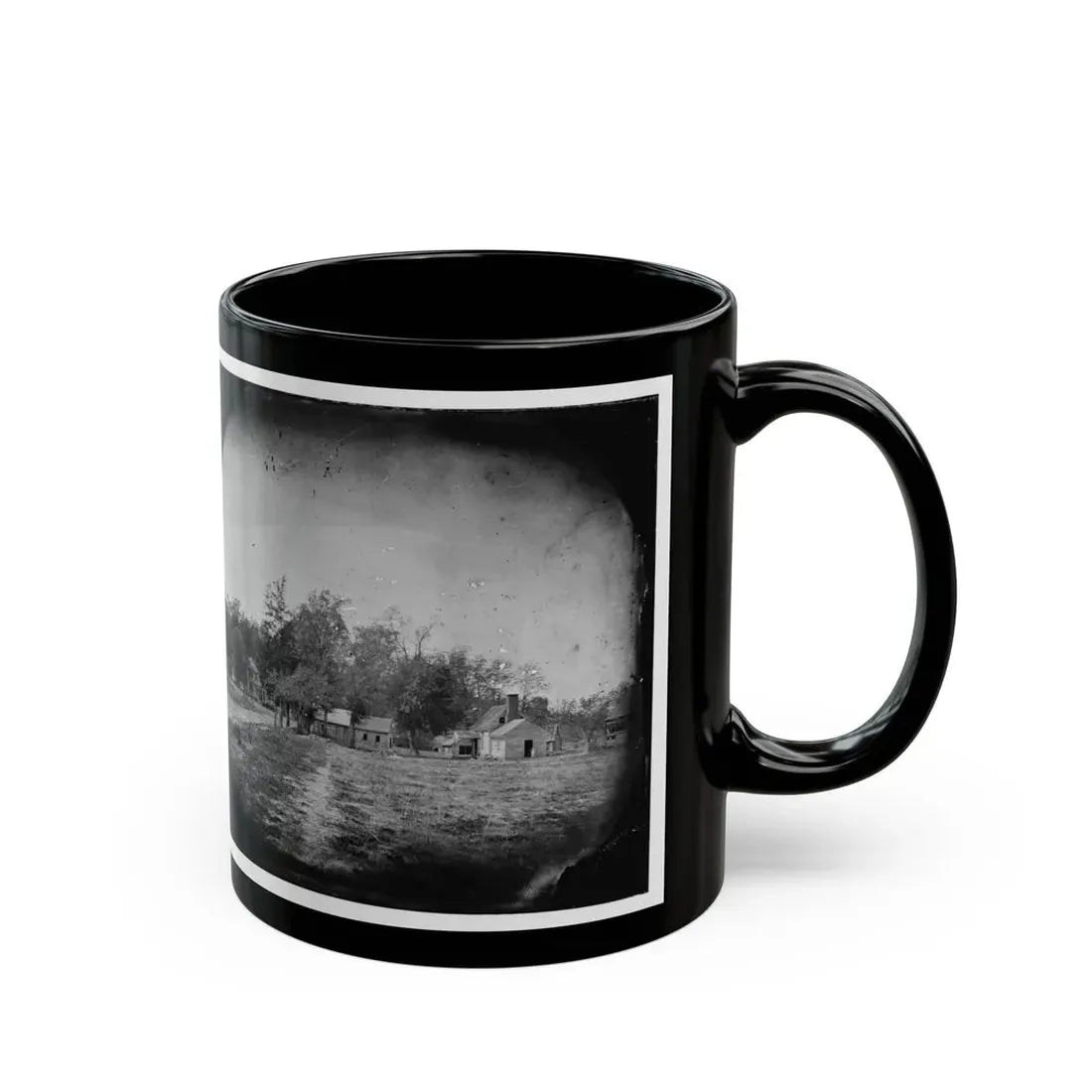 Mechanicsville, Va. View Of Houses (U.S. Civil War) Black Coffee Mug - Go Mug Yourself