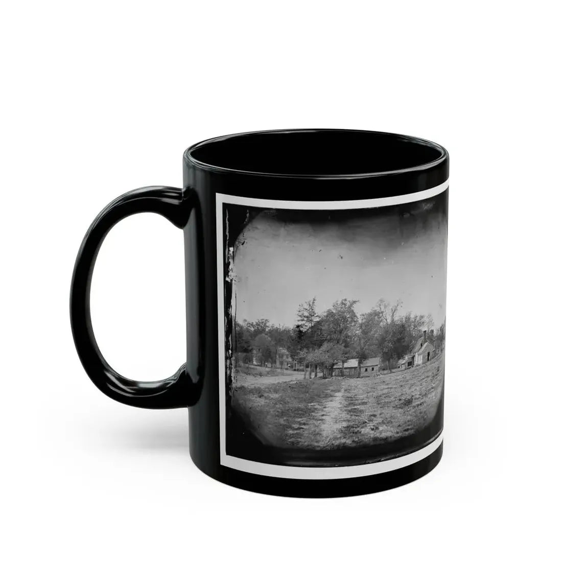 Mechanicsville, Va. View Of Houses (U.S. Civil War) Black Coffee Mug - Go Mug Yourself