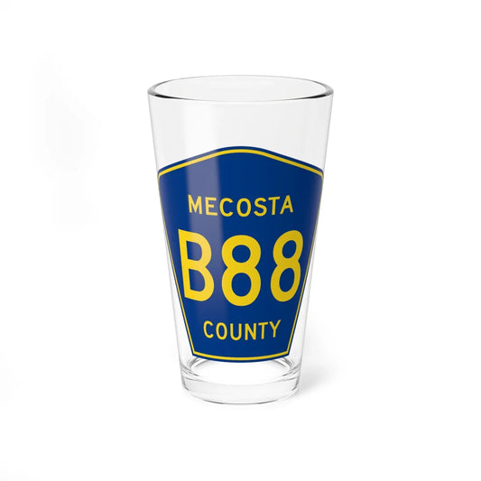Mecosta County B-88 (Michigan) (Road Sign) Pint Glss 16oz 16oz - Go Mug Yourself