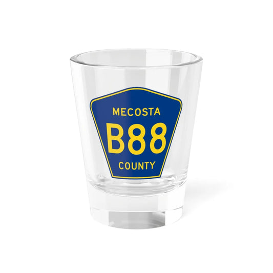 Mecosta County B-88 (Michigan) (Road Sign) Shot Glass 1.5oz 1.5oz - Go Mug Yourself