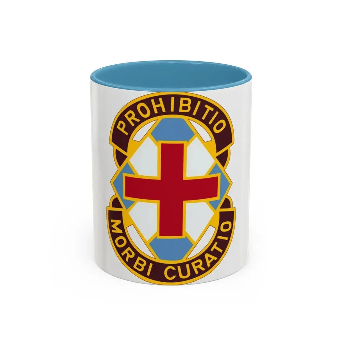 MEDDAC Augsburg US (U.S. Army) Accent Coffee Mug 11oz Light Blue - Go Mug Yourself