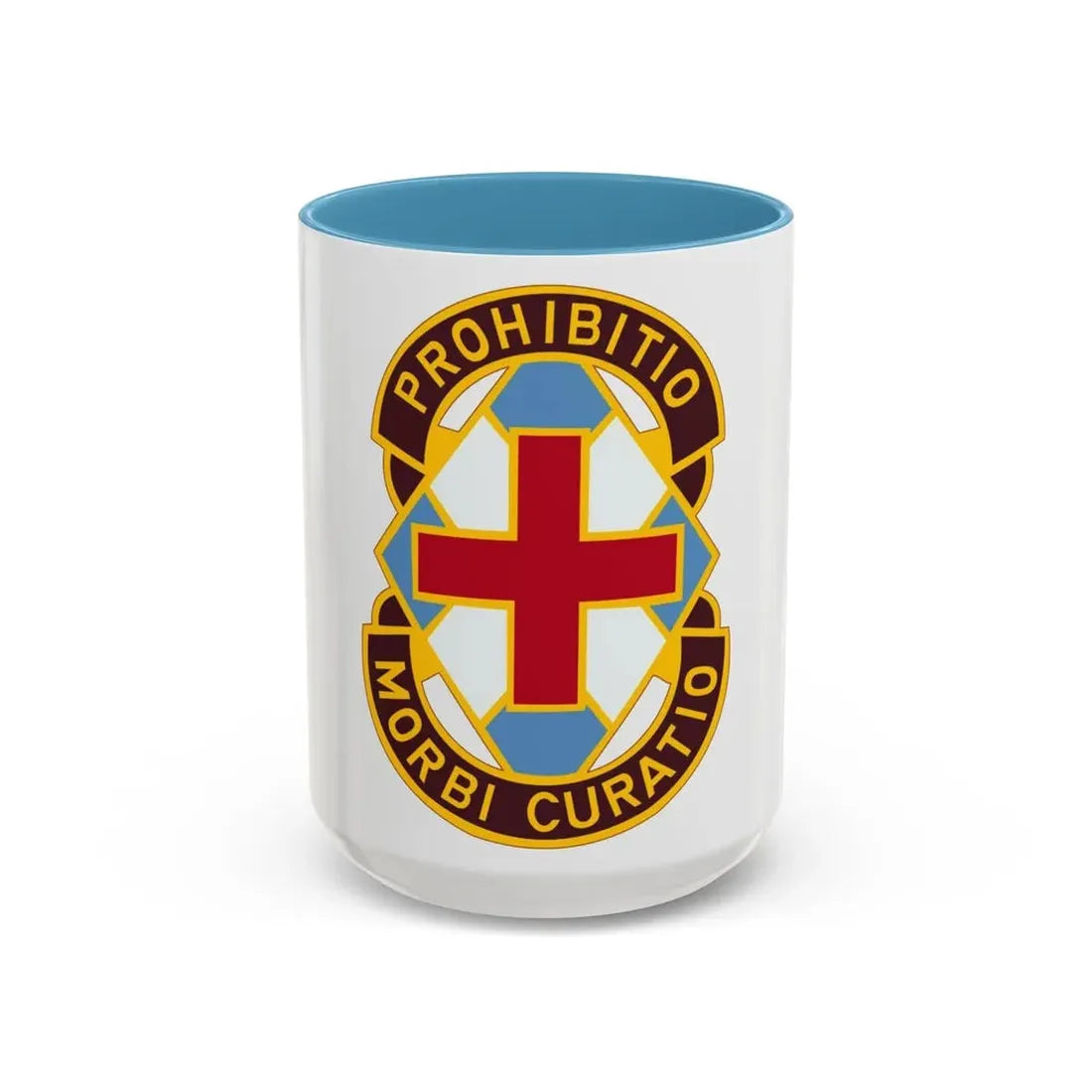 MEDDAC Augsburg US (U.S. Army) Accent Coffee Mug 15oz Light Blue - Go Mug Yourself