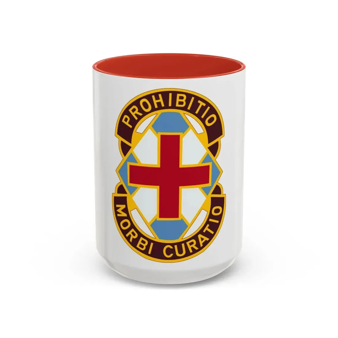 MEDDAC Augsburg US (U.S. Army) Accent Coffee Mug 15oz Red - Go Mug Yourself