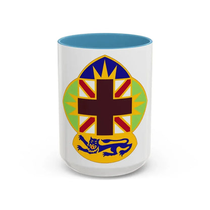 MEDDAC Fort McClellan US (U.S. Army) Accent Coffee Mug 15oz Light Blue - Go Mug Yourself