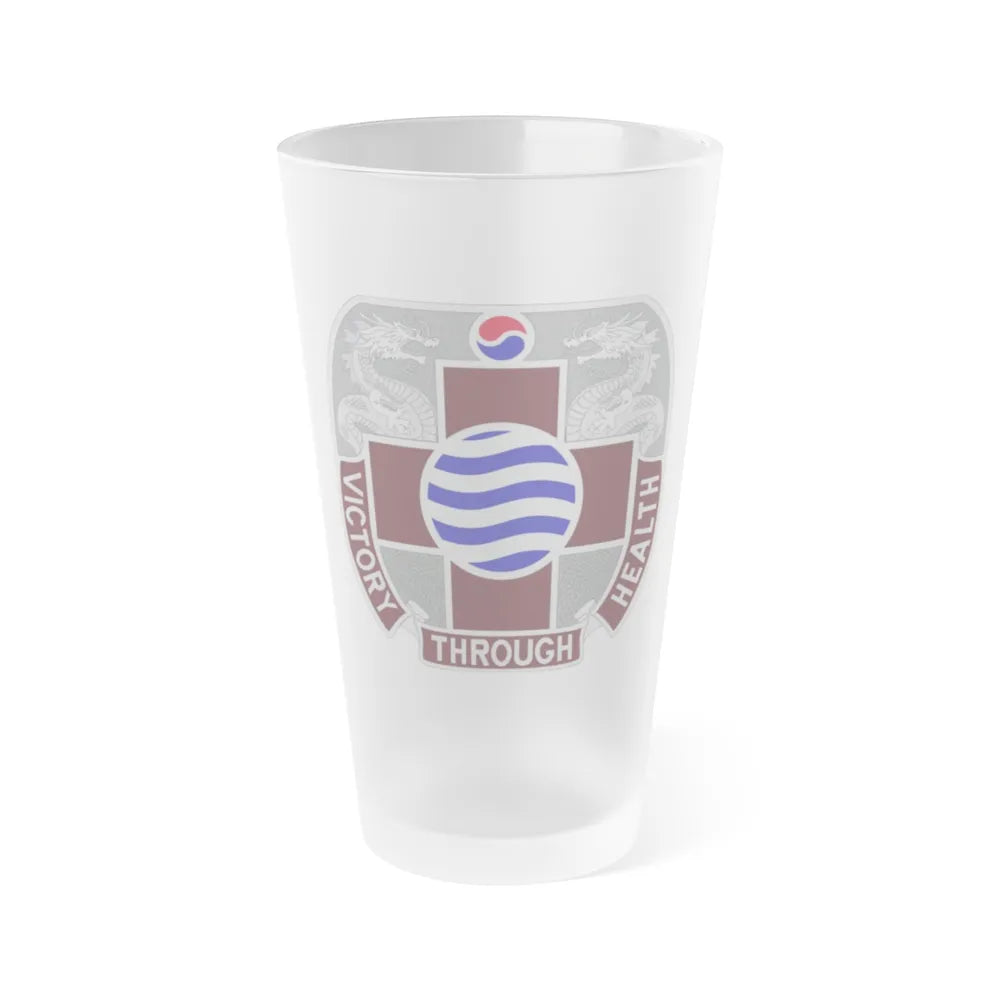 MEDDAC Korea US (U.S. Army) Frosted Pint Glass 16oz-Go Mug Yourself