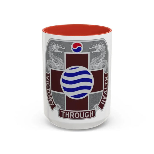 MEDDAC Korea US (U.S. Army) Accent Coffee Mug 15oz Red - Go Mug Yourself