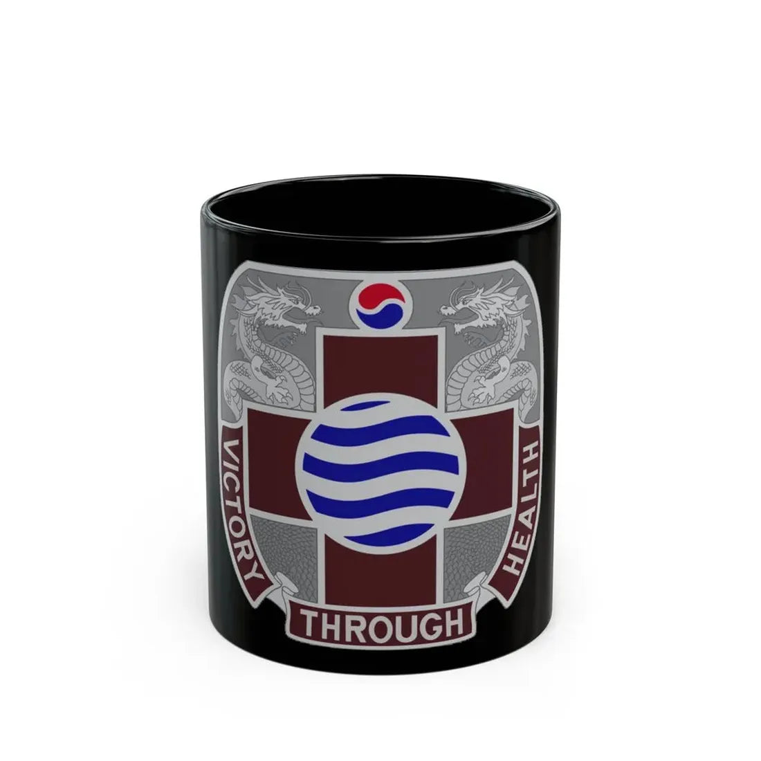 MEDDAC Korea US (U.S. Army) Black Coffee Mug 11oz - Go Mug Yourself