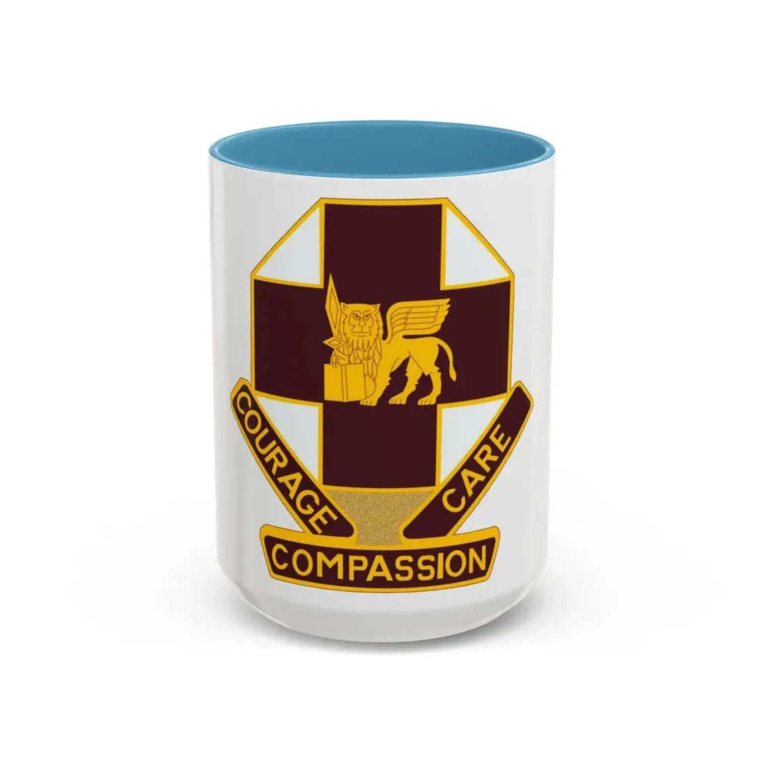 MEDDAC Vicenza US (U.S. Army) Accent Coffee Mug 15oz Light Blue - Go Mug Yourself