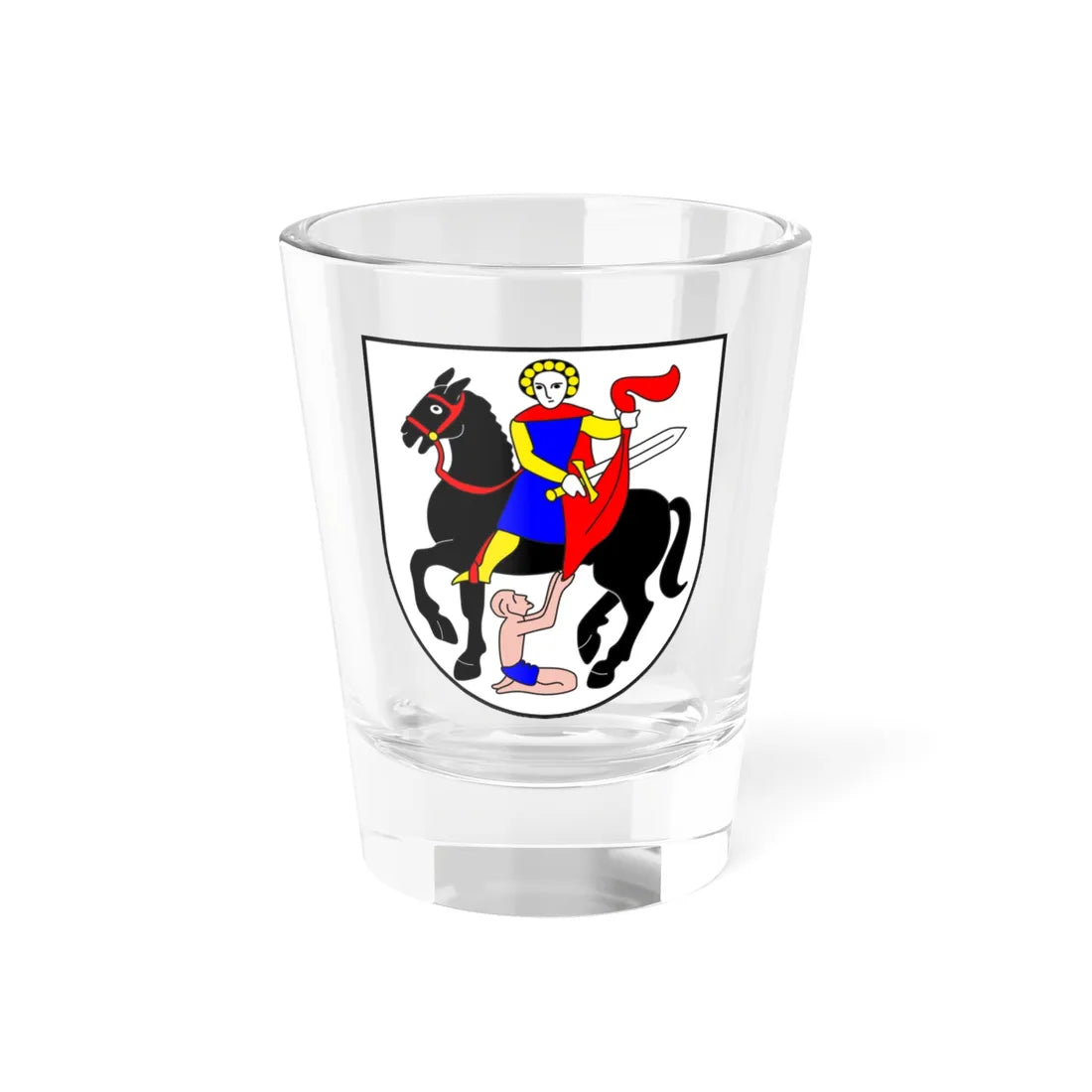 Medel Lucmagn wappen (Switzerland) (Coat of Arms) Shot Glass 1.5oz 1.5oz - Go Mug Yourself