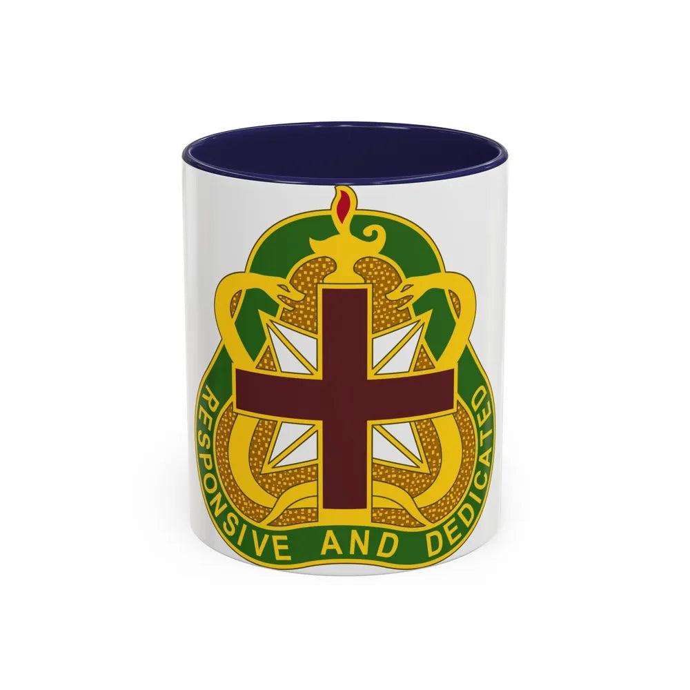 Medical Command 3 (U.S. Army) Accent Coffee Mug-11oz-Navy-Go Mug Yourself