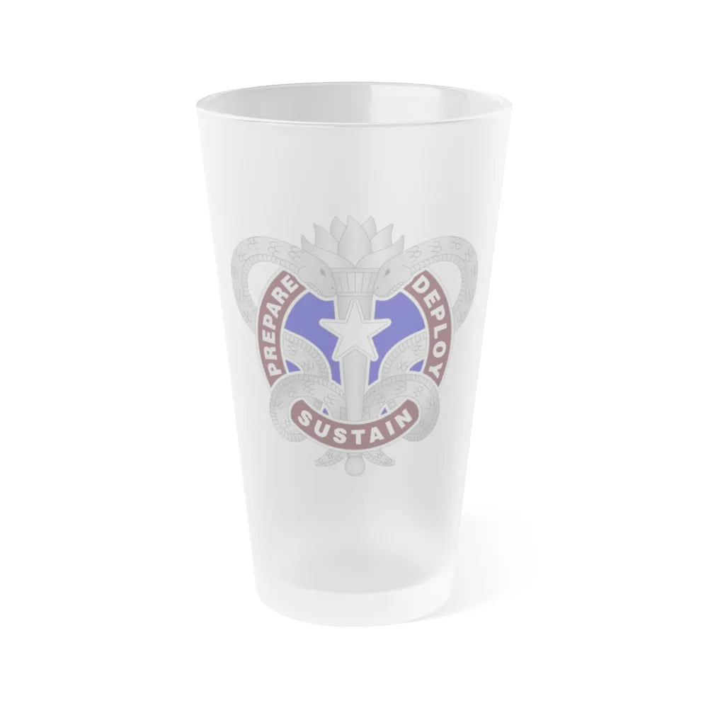 Medical Logistics Command (U.S. Army) Frosted Pint Glass 16oz-Go Mug Yourself